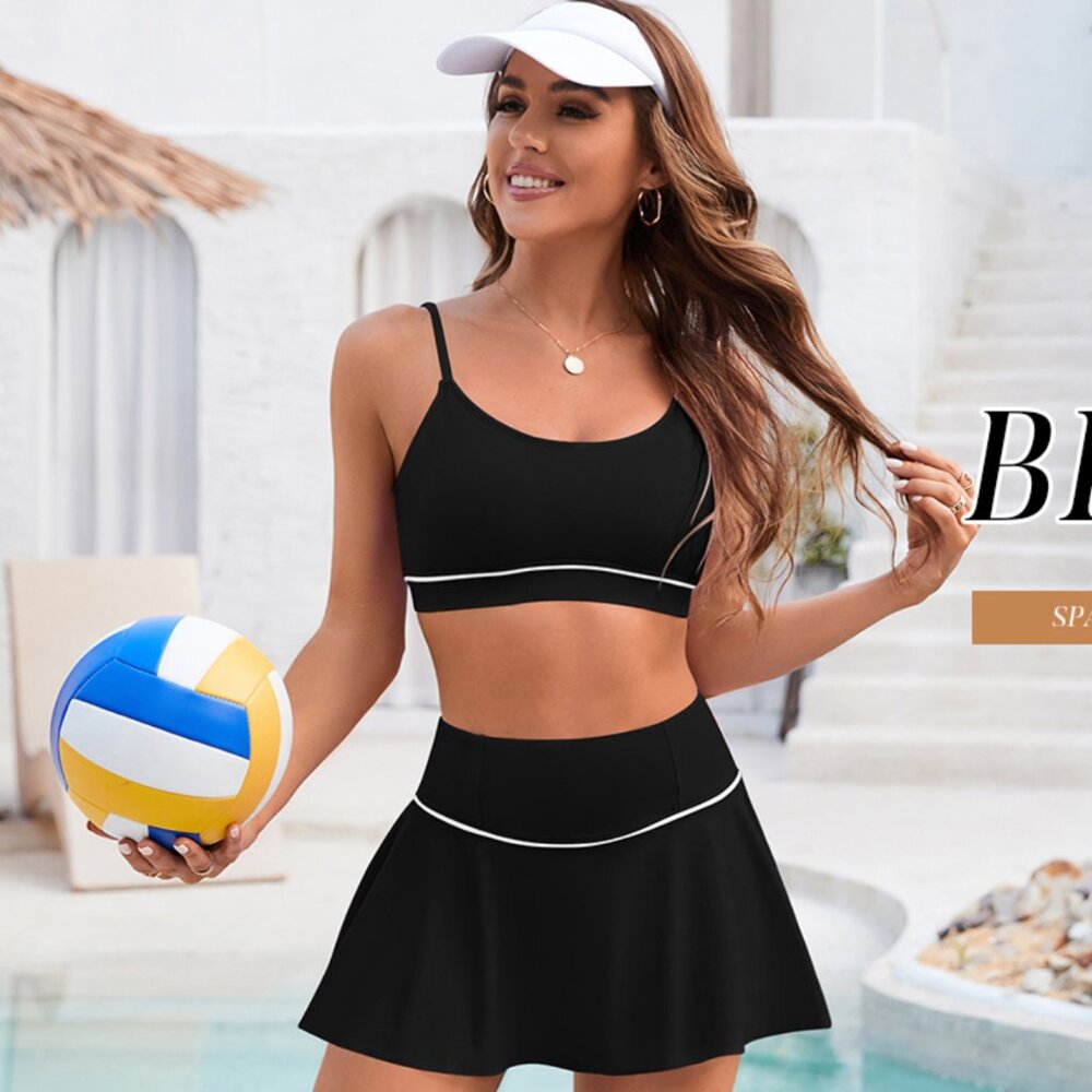 High Waisted Bikini Skirt Set